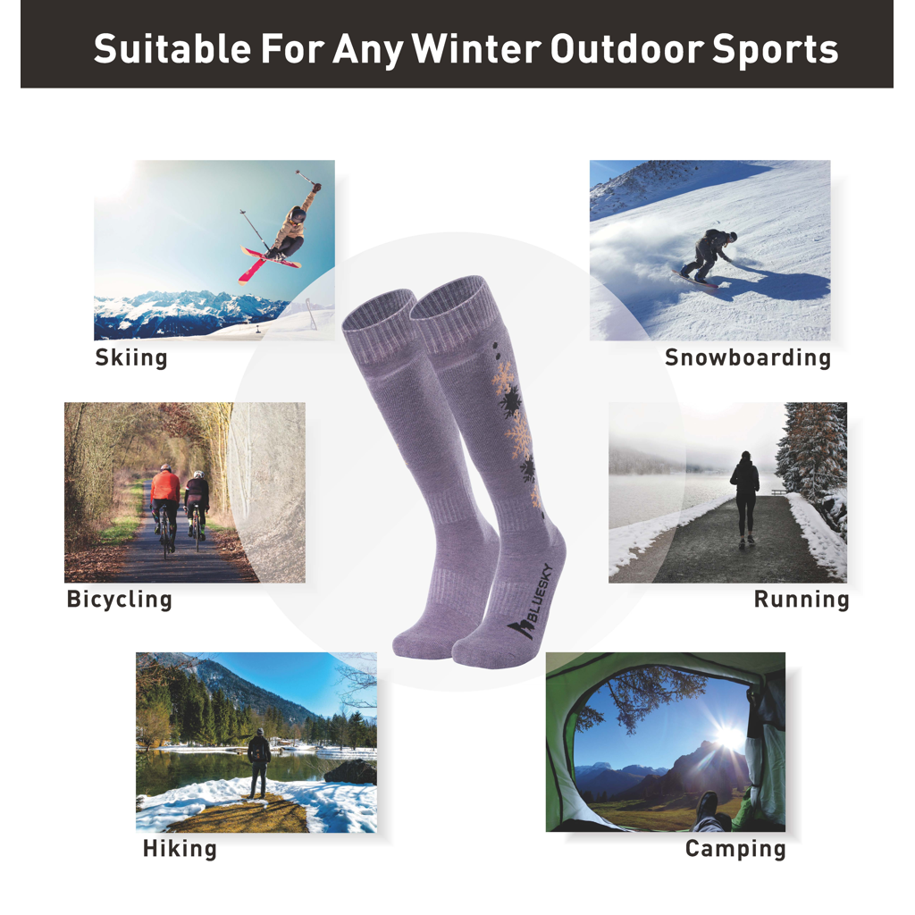 Ski & Snowboard Socks (Purple)