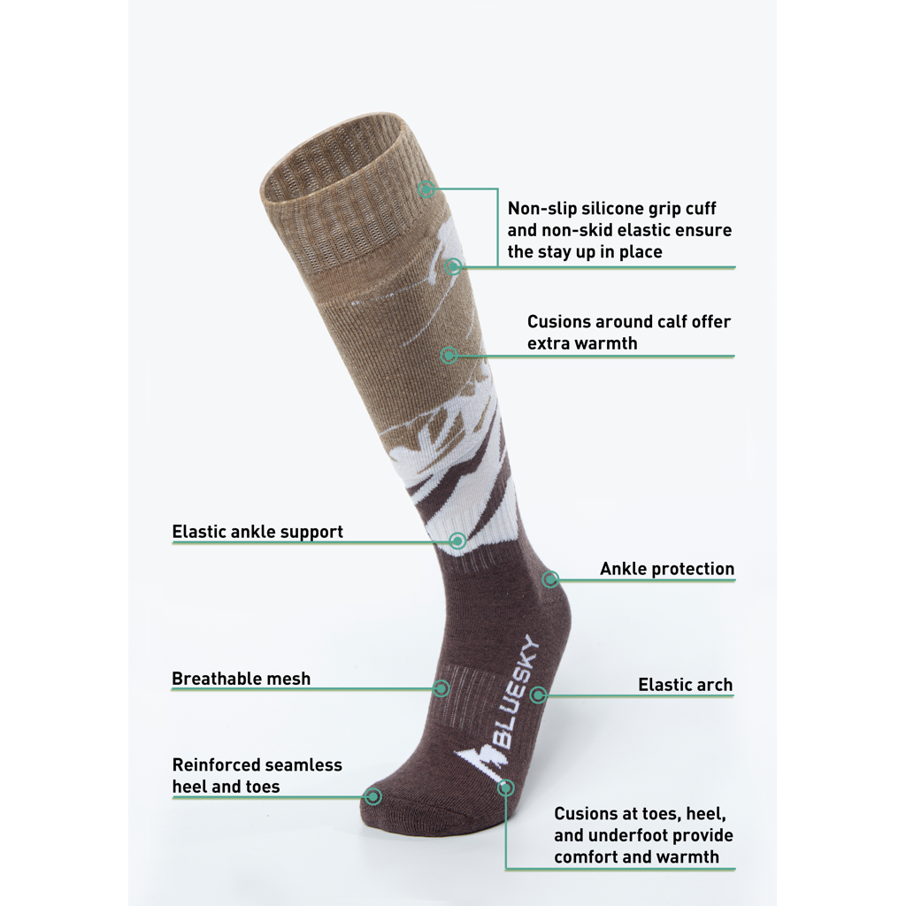 Ski & Snowboard Socks (Brown)