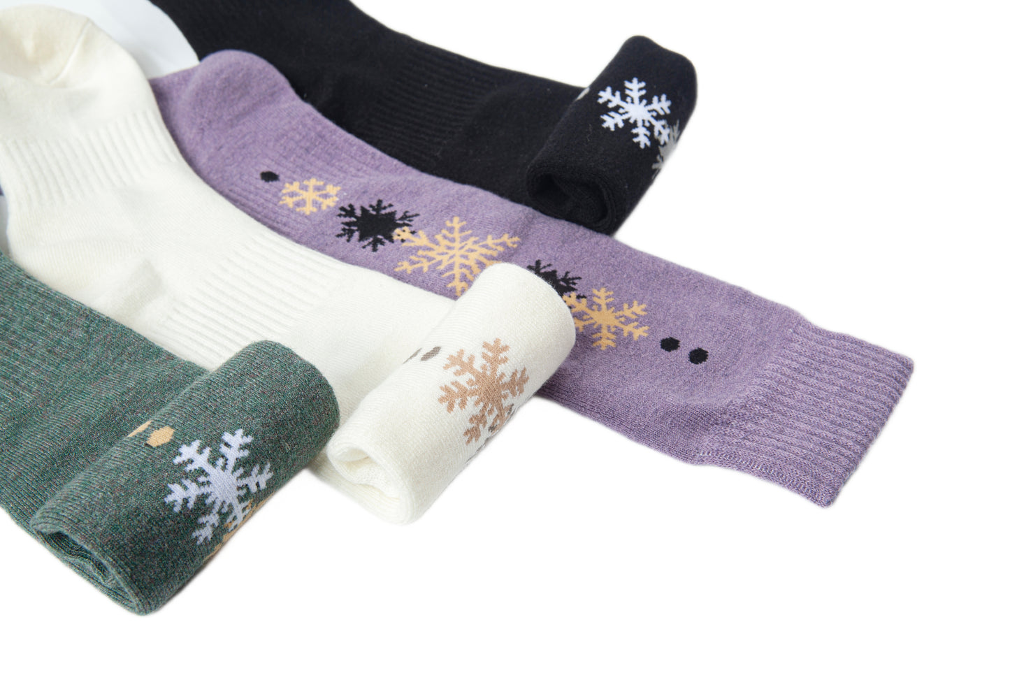 Ski & Snowboard Socks, 2 Pairs (Green)