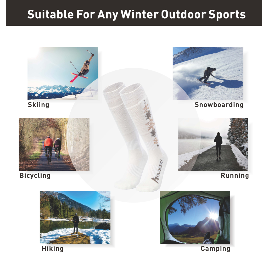Ski & Snowboard Socks (White)
