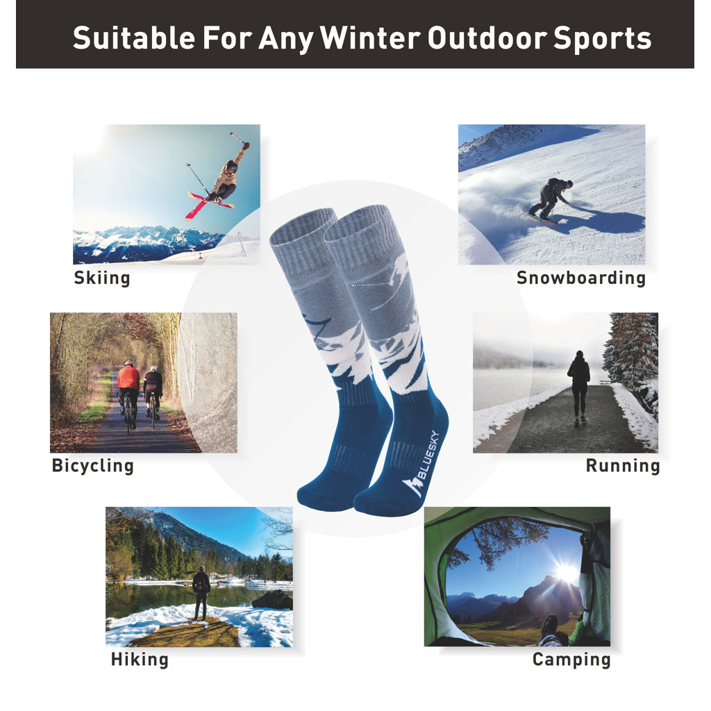 Ski & Snowboard Socks (Blue)