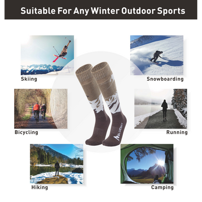 Ski & Snowboard Socks (Brown)