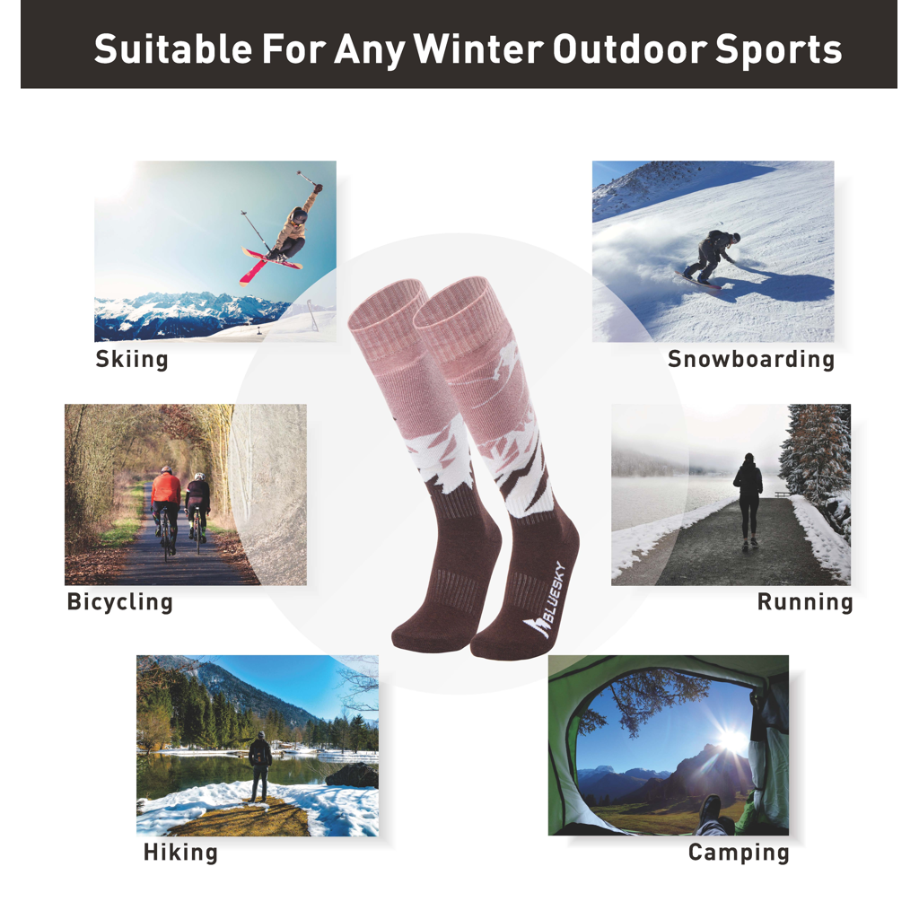 Ski & Snowboard Socks (Pink)