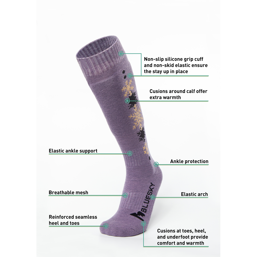 Ski & Snowboard Socks (Purple)