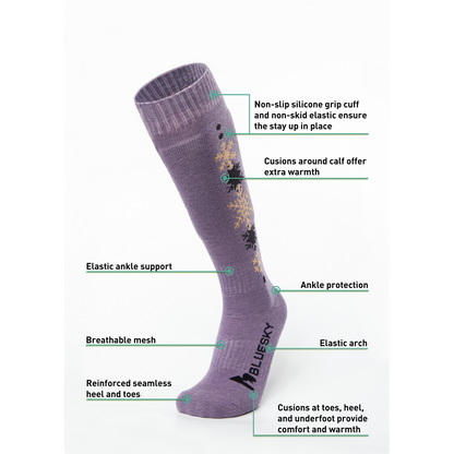 Ski & Snowboard Socks (Purple)