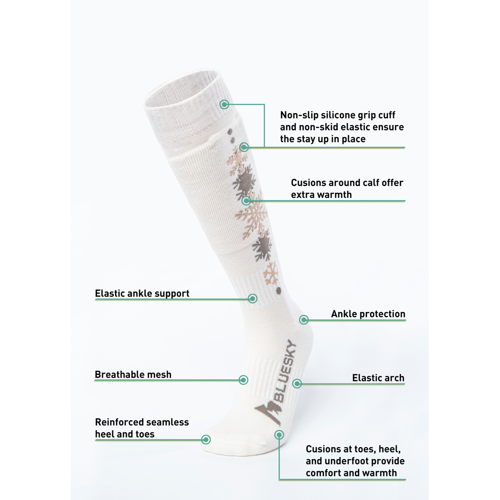 Ski & Snowboard Socks (White)