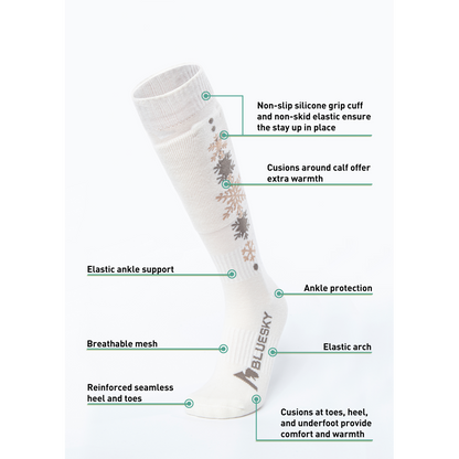 Ski & Snowboard Socks (White)