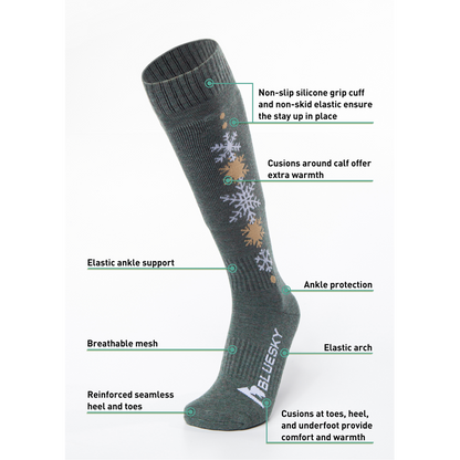 Ski & Snowboard Socks (Green)