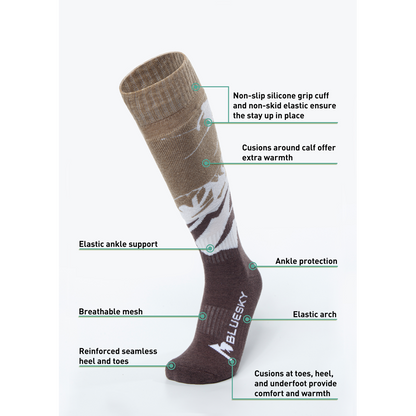Ski & Snowboard Socks (Brown)