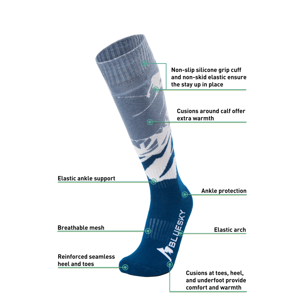 Ski & Snowboard Socks (Blue)
